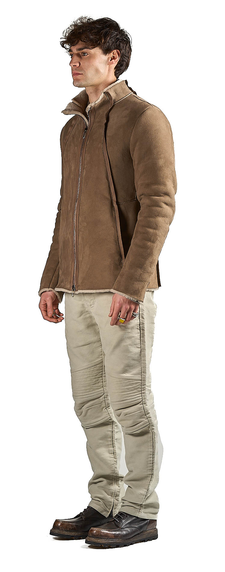 DANIELE BASTA LEATHER AND SILVER JACKET